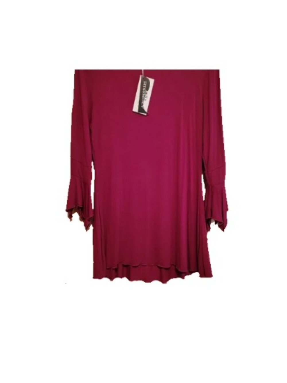 Peasant Top, Bell Sleeve, Lace Inset, Blouse (sz L) - Picture 4 of 5